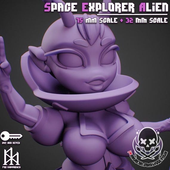 Space Exploration Alien Gobbo 32mm scale or 75mm scale by Jigglystix SFW NSFW