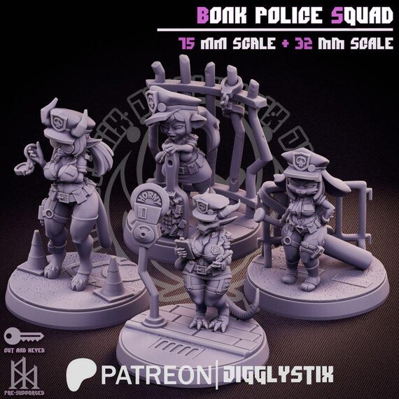 Bonk Police Squad 32mm scale or 75mm scale by Jigglystix SFW NSFW
