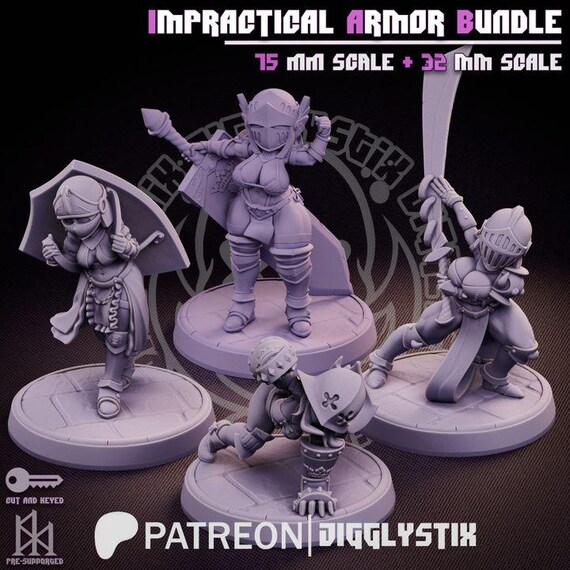 Impractical Armor Bundle 32mm scale or 75mm scale by Jigglystix SFW NSFW