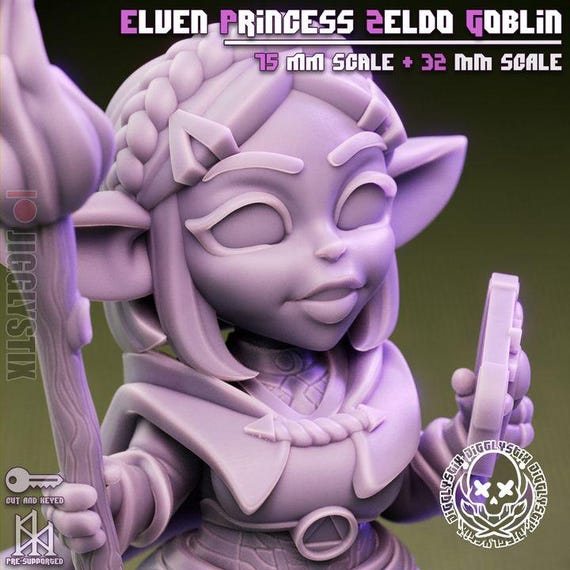 Elven Princess Goblin 32mm scale or 75mm scale by Jigglystix NSFW