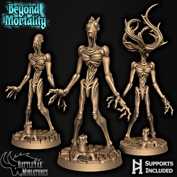 Tall Man Ectomorph Pack 32mm scale by Battle Yak Miniatures Beyond Mortality Monster