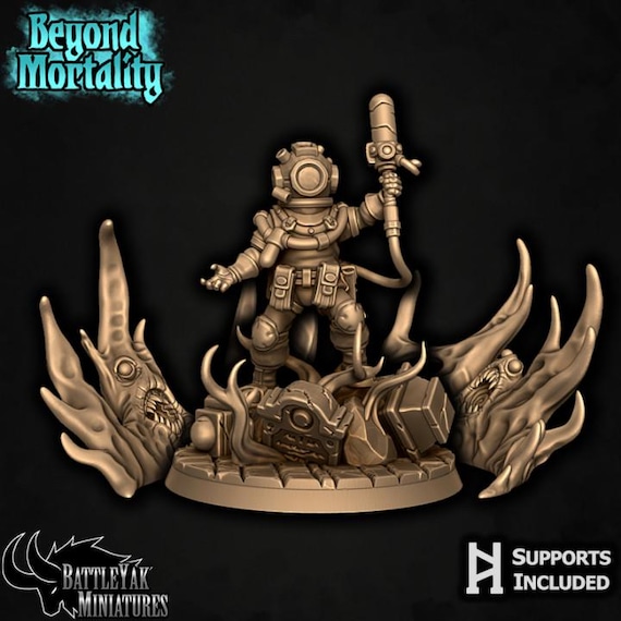 The Necronaut 32mm scale by Battle Yak Miniatures Beyond Mortality Epic Hero