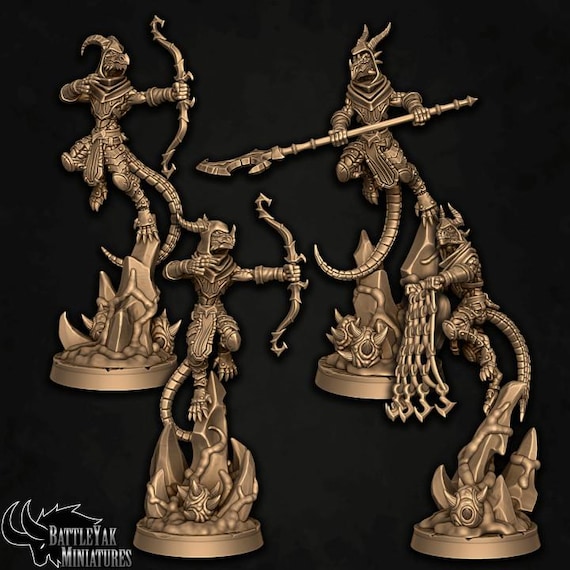 Drachon Shadowsscale Pack B 32mm scale by Battle Yak Miniatures Drakkisan Wyrmspawn: Flight of Dragons