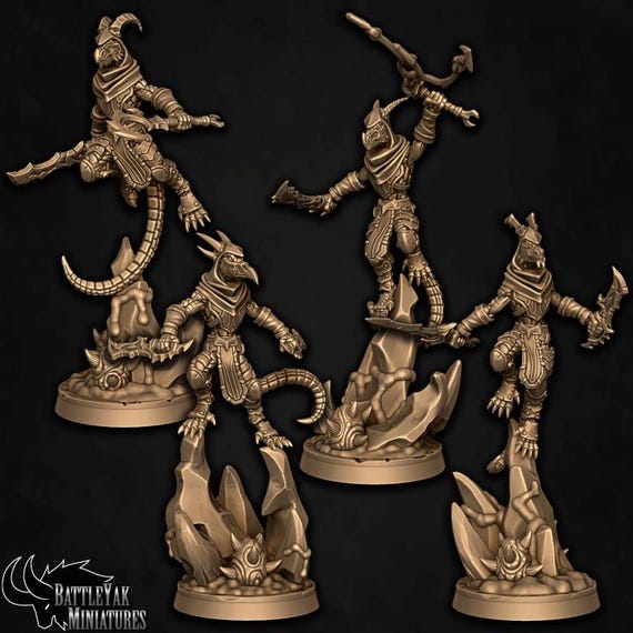 Drachon Shadowsscale Pack A 32mm scale by Battle Yak Miniatures Drakkisan Wyrmspawn: Flight of Dragons