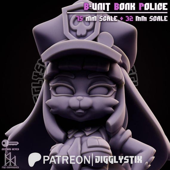 B-Unit Bonk Police 32mm scale or 75mm scale by Jigglystix SFW NSFW