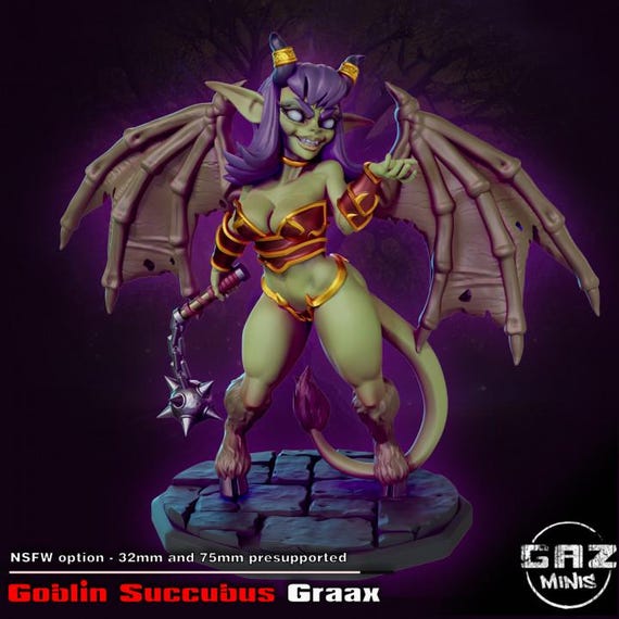 Succubus Graax 32mm scale or 75mm scale by Gaz Minis SFW NSFW