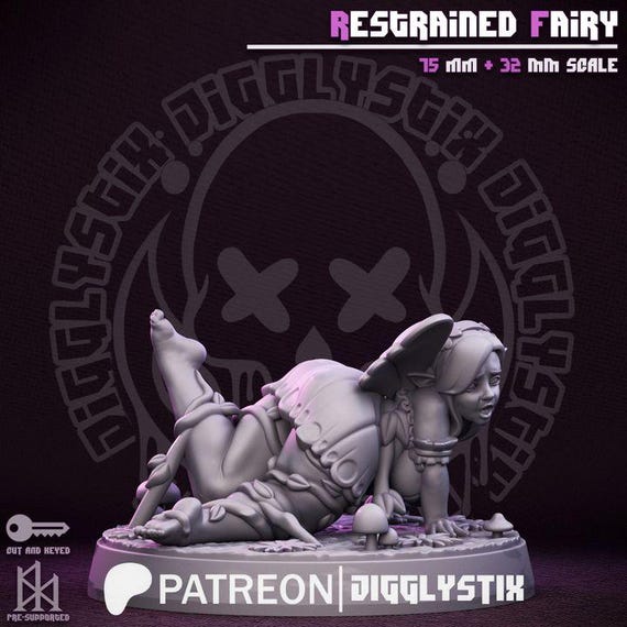 Restrained Fairy 32mm scale or 75mm scale by Jigglystix SFW NSFW