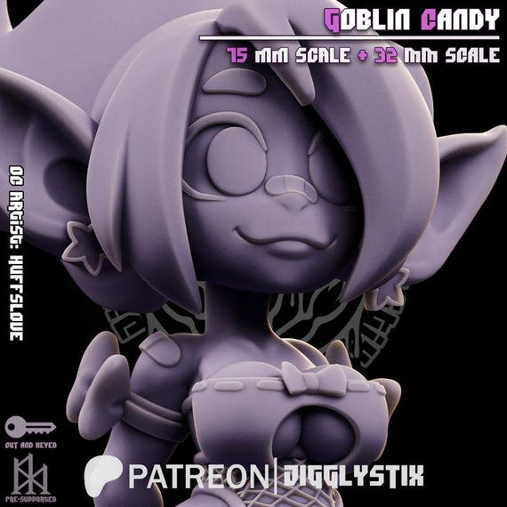 Candy Goblin 32mm scale or 75mm scale by Jigglystix SFW NSFW