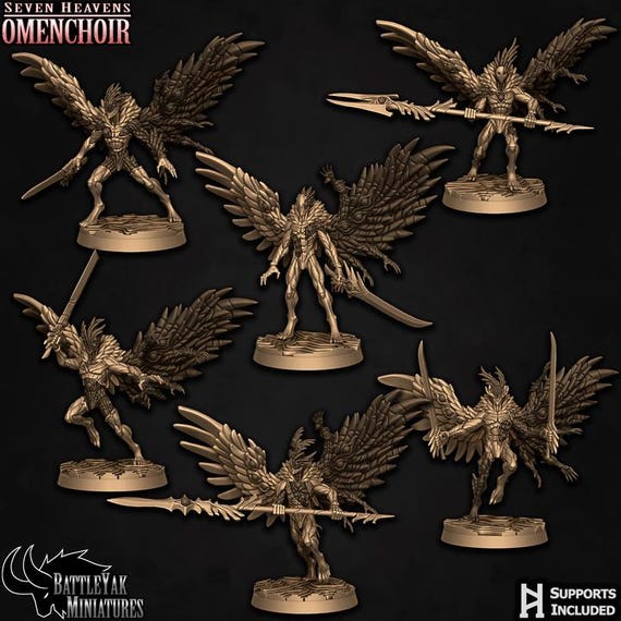 Extollant Maxim Flight 32mm scale by Battle Yak Miniatures Seven Heavens: Omenchoir
