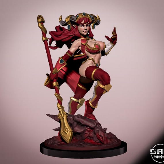 Dragon Queen 40mm scale or 75mm scale by Gaz Minis SFW NSFW