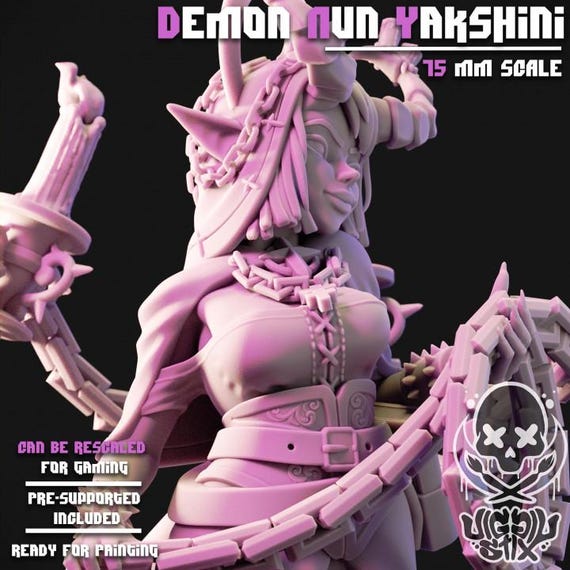 Demon Nun Yakshini 75mm scale by Jigglystix