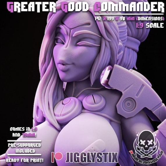 Greater Good Commander 1:9 scale or 75mm scale by Jigglystix SFW NSFW