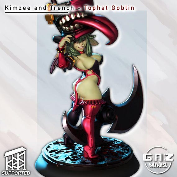 Mimic Tophat Goblin - Kimzee and Trench 32mm scale or 75mm scale by Gaz Minis SFW NSFW