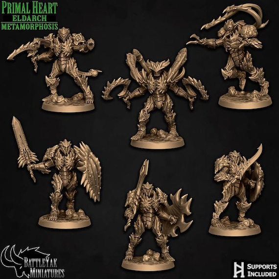 Primal Heart Apex Brood 32mm scale by Battle Yak Miniatures Primal Heart Eldarch