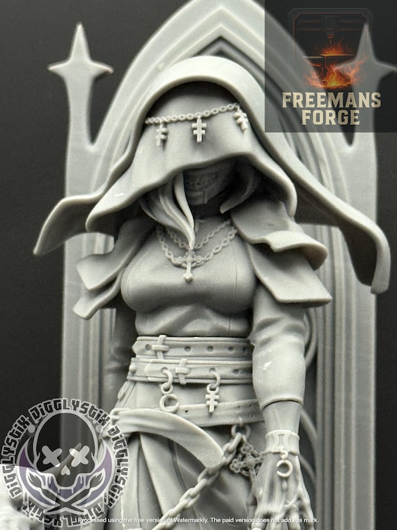 Vampire Hunter Cult Leader by Jigglystix 1:9 scale or 10mm scale