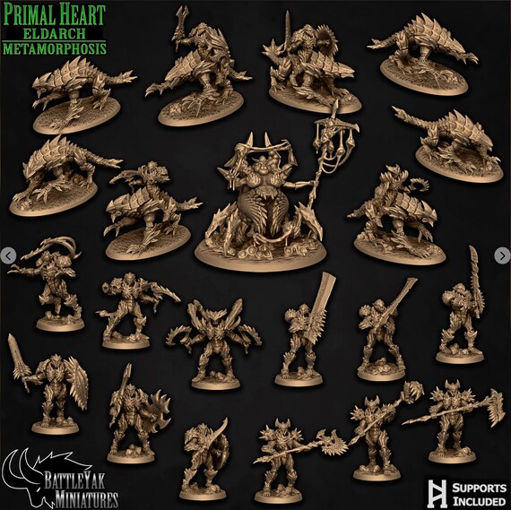 Primal Heart Eldarch: Metamorphosis Battle Pack 32mm scale by Battle Yak Miniatures Primal Heart Eldarch