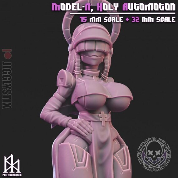 Model-N, the Holy Automoton 32mm scale or 75mm scale by Jigglystix NSFW