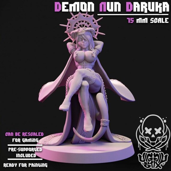 Demon Nun Daruka 75mm scale by Jigglystix NSFW