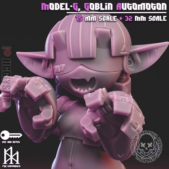 Model-G, the Goblin Automoton 32mm scale or 75mm scale by Jigglystix NSFW