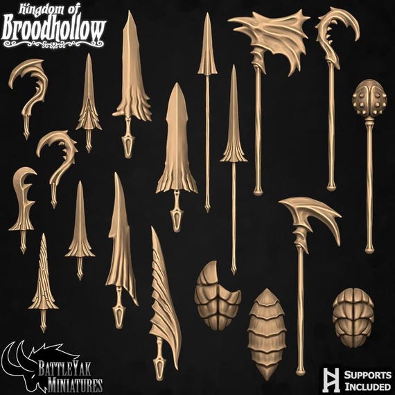 Kingdom of Broodhollow Arsenal 32mm scale by Battle Yak Miniatures