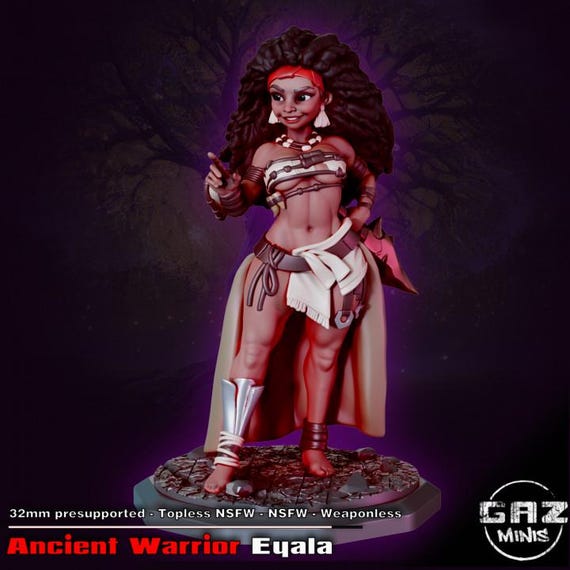 Ancient Warrior Eyala 32mm scale or 75mm scale by Gaz Minis SFW NSFW