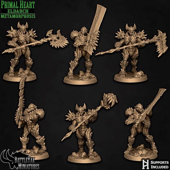 Primal Heart Apex Greatweapon Brood 32mm scale by Battle Yak Miniatures Primal Heart Eldarch