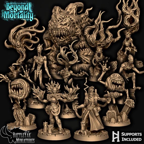 Beyond Mortality Character Pack 32mm scale by Battle Yak Miniatures Beyond Mortality Monster