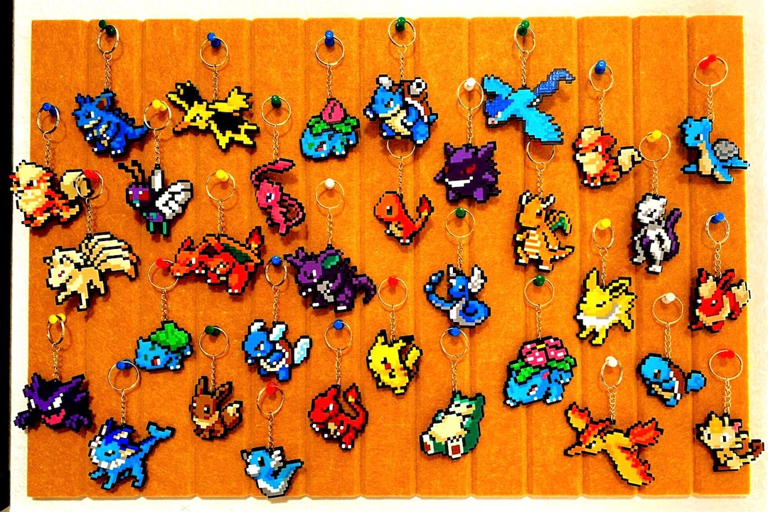 Pixel Handmade Things Pokémon Pixel Art Keychain – 3D Printed, Handmade & Collectible Gifts ...