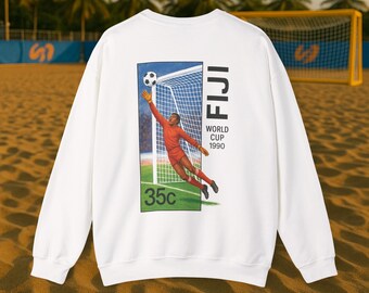 Sudadera de fútbol de Fiyi: Sudadera gráfica del Campeonato Mundial de 1990