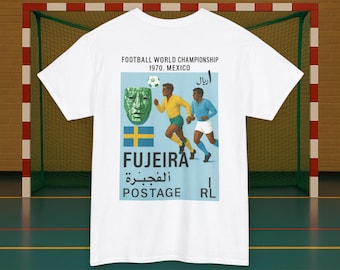 Camiseta de Futebol Fujeira: Camiseta Estampada do Campeonato Mundial de 1970