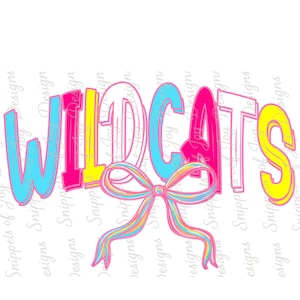 Custom School Mascot PNG: Preppy Neon Colors, Personalized Spirit Design (Digital Download