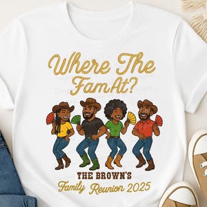 Riunione di famiglia nera personalizzata in formato PNG - Riunione di famiglia afroamericana in formato JPG - Riunione di famiglia occidentale - Download digitale - Sublimazione