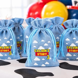 Birthday Story Party Favor Treat Bags Personalized With Any Name and Age