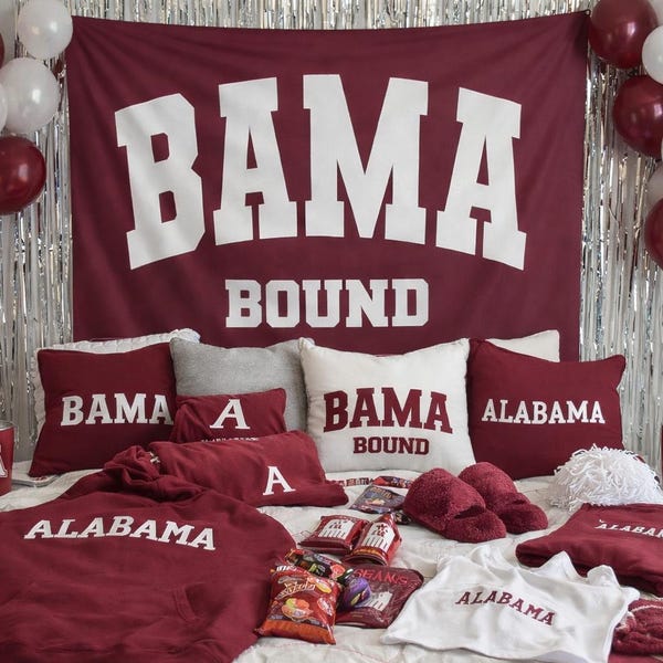 Custom College Banner, Bed Party Decorations, School University Logo, Mascot Dorm Room Merch Decor