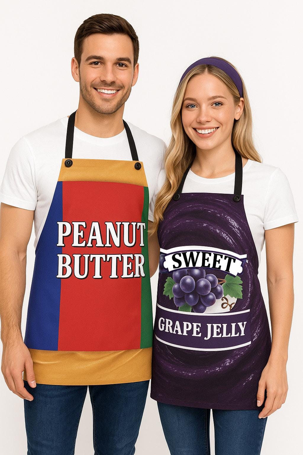 PB&J Is Always The Answer Apron - Peanut Butter Lover Gift, Humorous Kitchen Apron With Pockets
