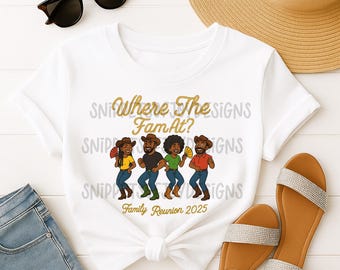 Black Family Reunion PNG – African American Family Reunion JPG File – Western Family Reunion – Transparent Digital Download – Sublimation