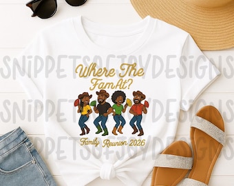 Black Family Reunion PNG JPG: Western Theme, Transparent Digital Download 2026