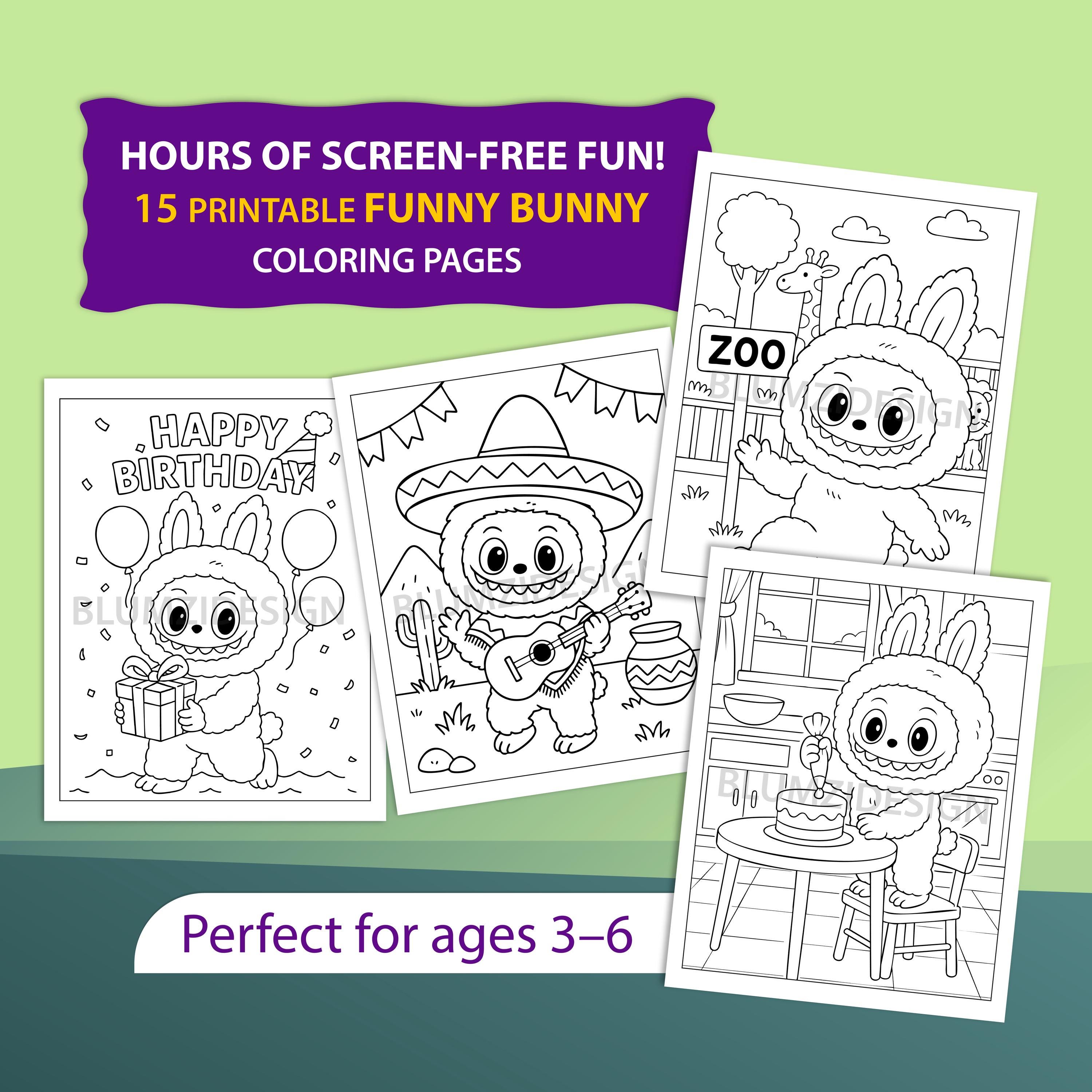 Bunny Coloring Pages for Kids | 15 Fun Activity Sheets (PDF Download ...