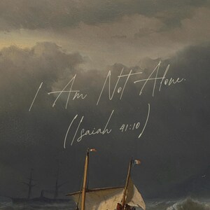 I Am Not Alone Phone Wallpaper – Isaiah 41:10 Scripture Art, Faith-Based Lock Screen, Digital Download