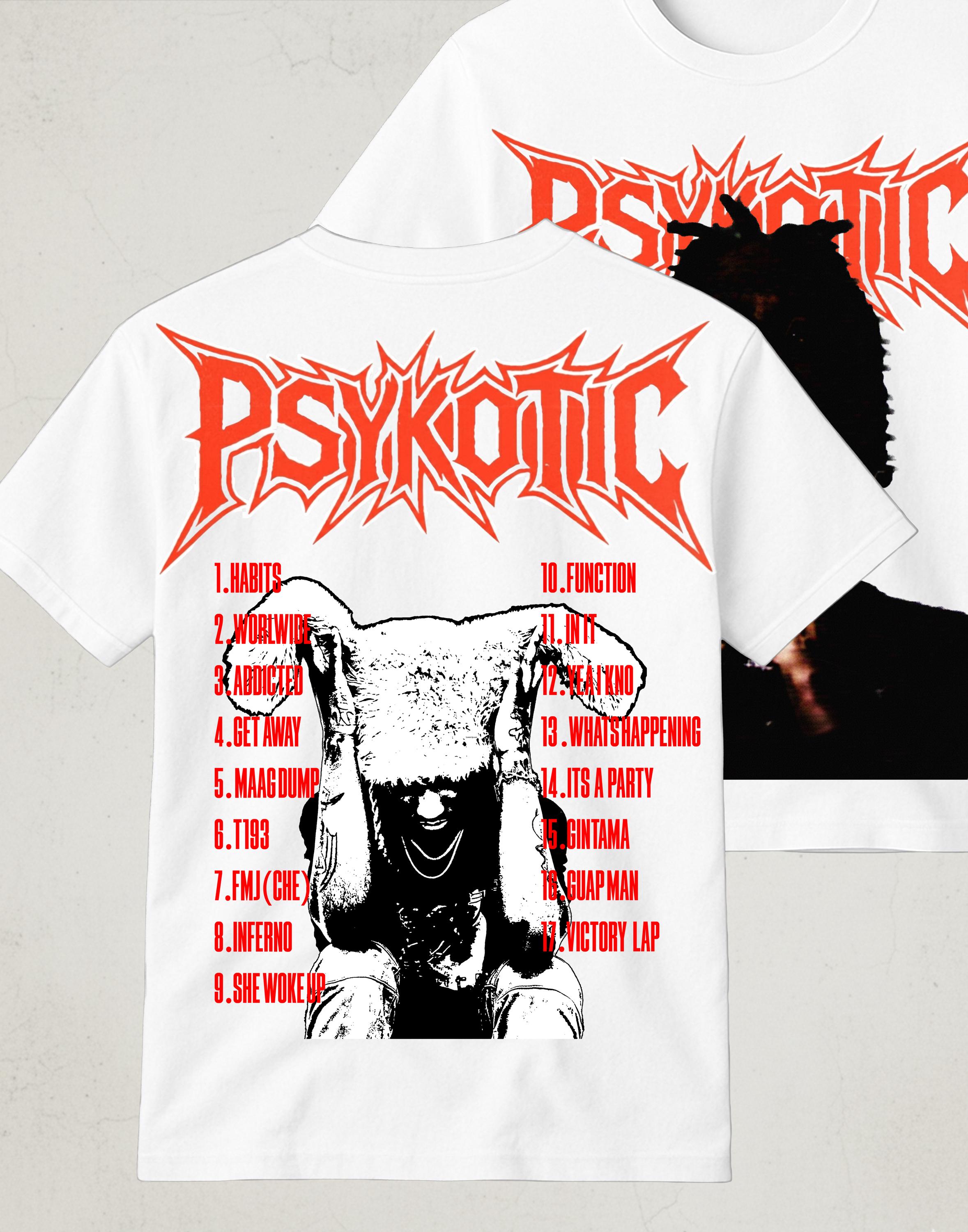Osamason Psykotic Album T-shirt | Rapper Tracklist Streetwear Tee