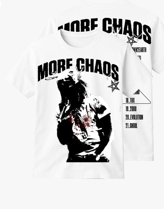 Ken Carson More Chaos Graphic T-shirt Opuim Inspired Streetwear 