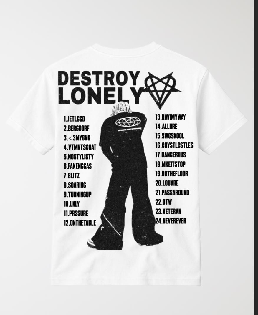 T-shirt Destroy Lonely No Stylist T-shirt: Opium Merch, Tracklist