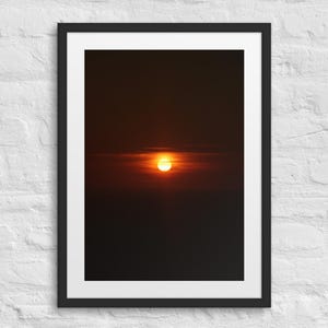 Sunset - Framed matte poster with mat