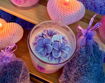 Lavender-Scented 100% Soy Wax Jar Candle