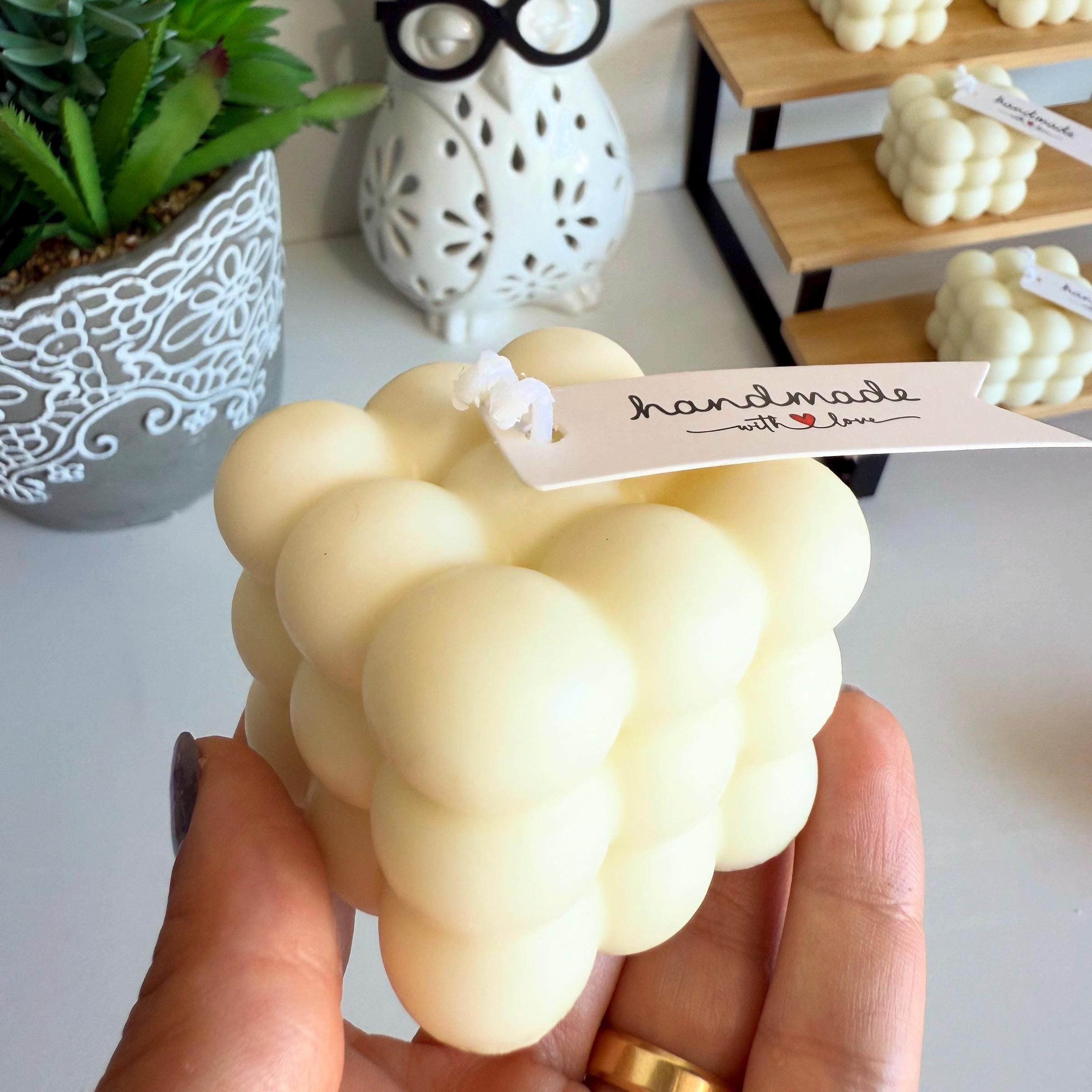 Bubble Candle – Handmade Soy Wax Gift | Aesthetic Minimal Decor | Vegan & Clean Burning | Birthday or Self-Care Candle
