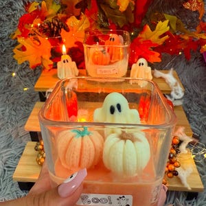Halloween Jar Candle – Ghosts & Pumpkins