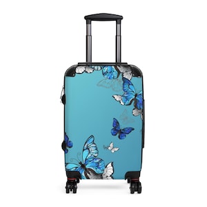 Stylish Butterfly Suitcase - Travel Luggage, Baggage for Wanderlust, Vacation Essential, Gifts for Travelers, Wanderer Gear