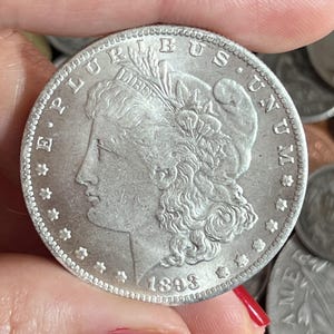 1893-S Morgan Dollar US Rare Key Date Collectors Silver Plated Coin Collectibles Commemorative Old Coins