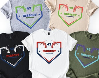 Camiseta de béisbol personalizada, camiseta personalizada con la mascota de la escuela secundaria, camiseta del equipo escolar, atuendo para el día del partido.