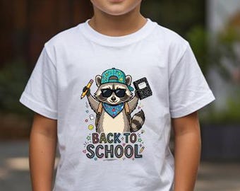 Cool Raccoon Teacher Shirt, Funny Back To School Staff Graphic Tee, Retro Preschool Teacher T-shirt, Kindergarten Raccoon Top